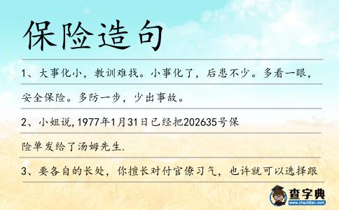 保險造句