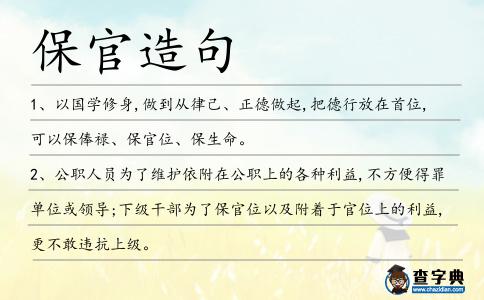 保官造句