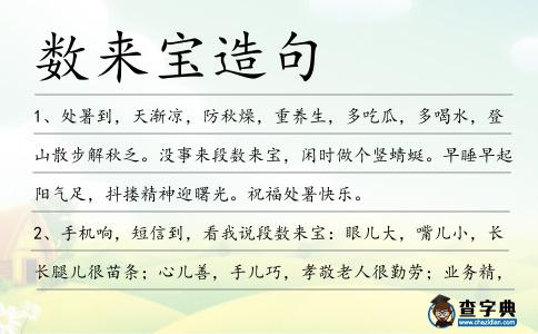 數(shù)來寶造句