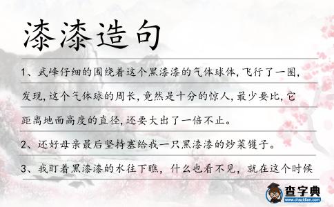 漆漆造句