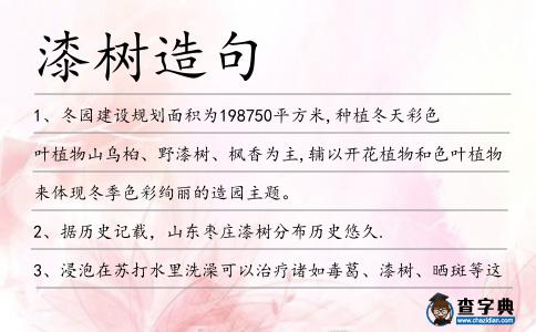 漆樹造句