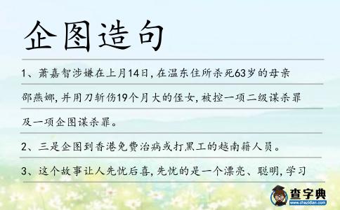 企圖造句