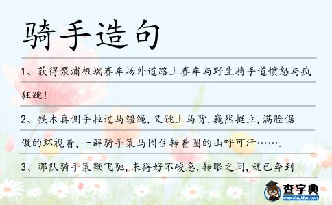 騎手造句