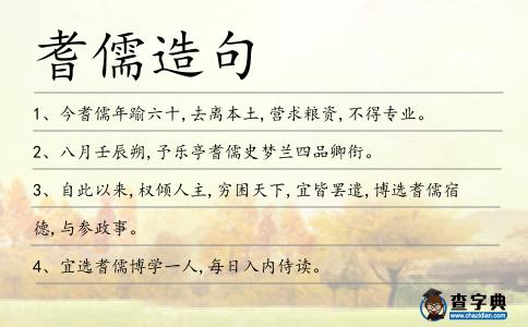 耆儒造句