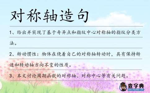對稱軸造句