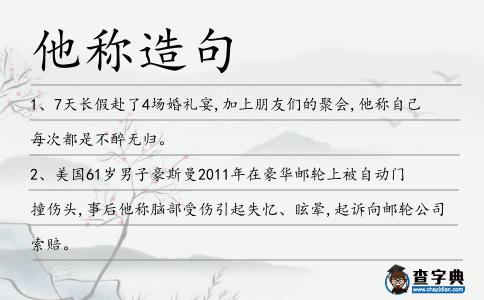 他稱造句