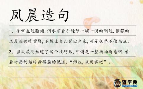 鳳晨造句