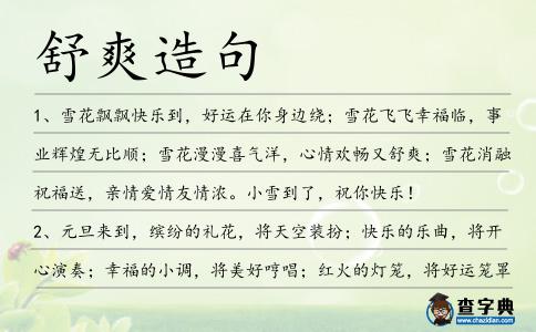 舒爽造句