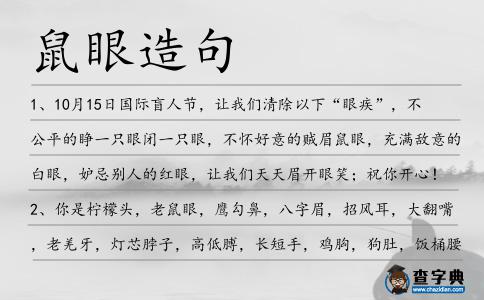 鼠眼造句