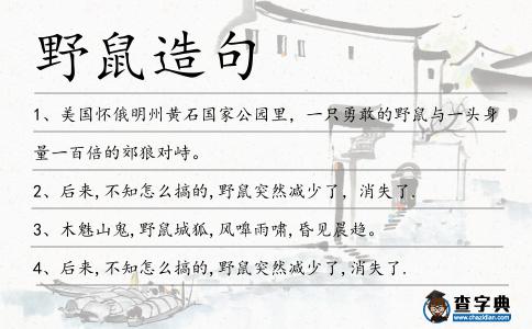 野鼠造句