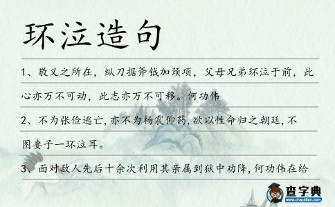 環泣造句