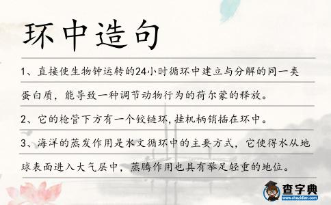環(huán)中造句