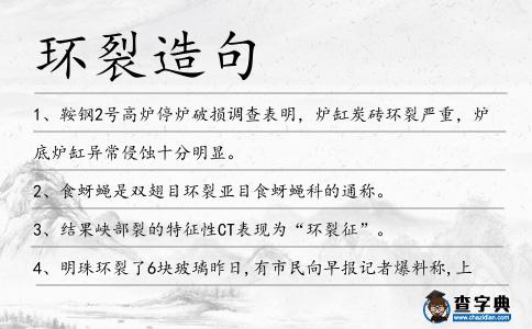 環裂造句
