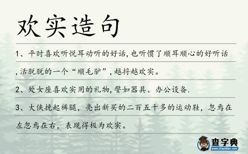 歡實(shí)造句