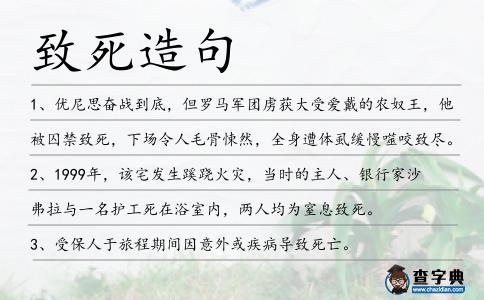 致死造句
