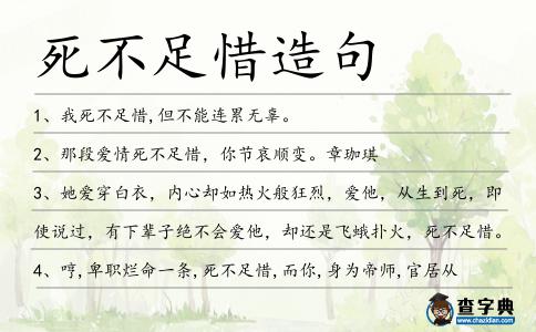 死不足惜造句