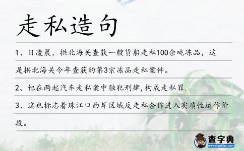 走私造句