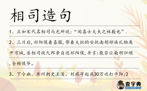 相司造句