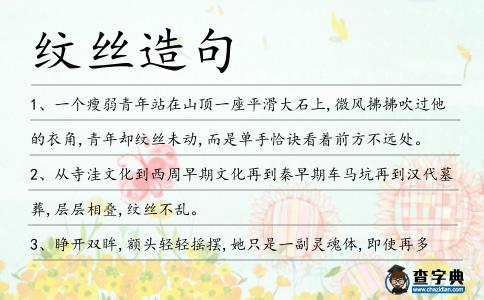 紋絲造句