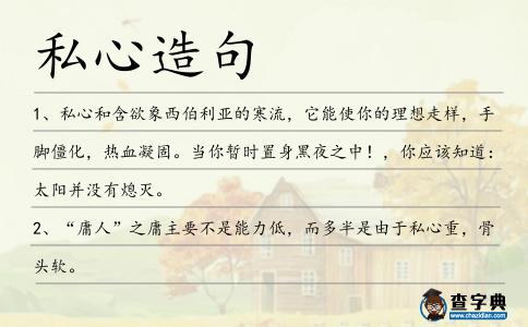 私心造句