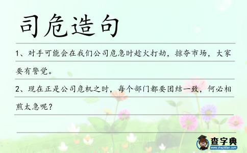 司危造句
