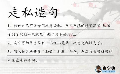 走私造句