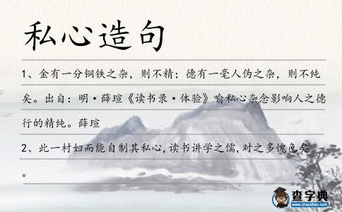 私心造句
