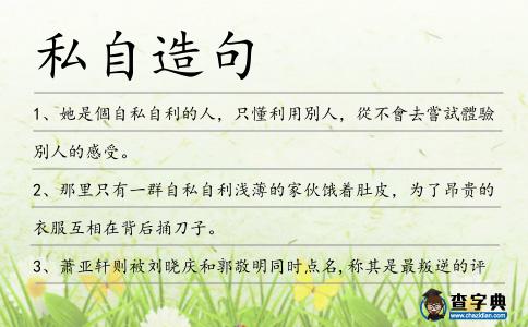私自造句