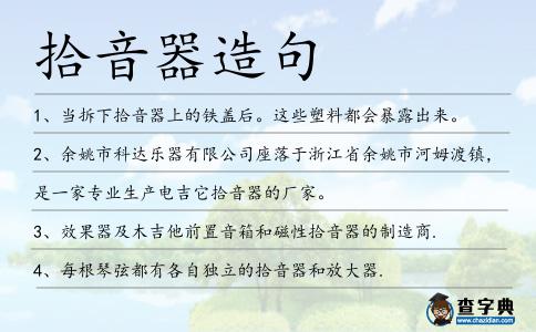 拾音器造句