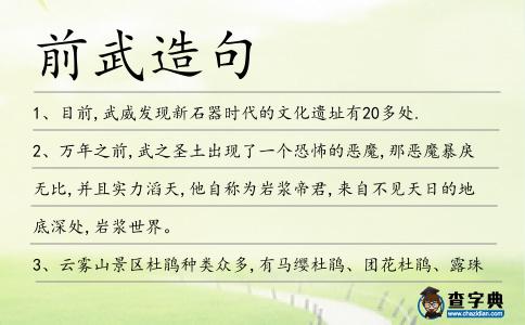 前武造句