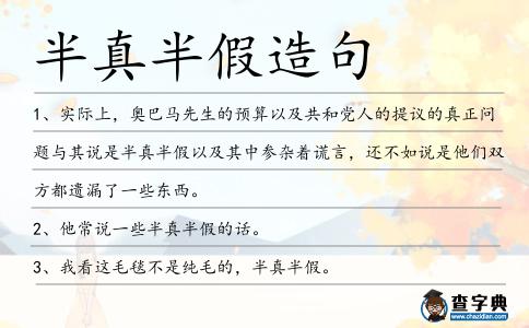 半真半假造句