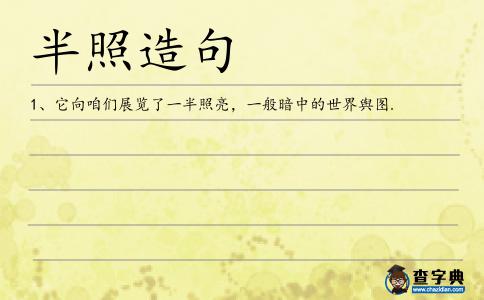 半照造句