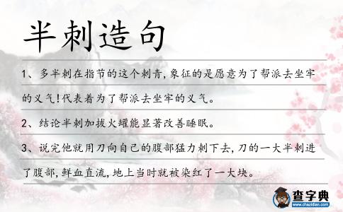 半刺造句