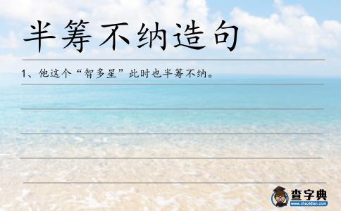半籌不納造句