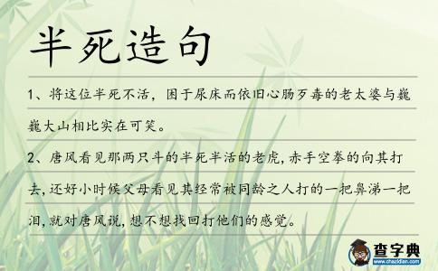 半死造句