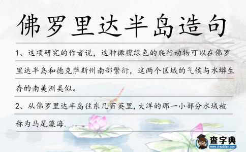 佛羅里達(dá)半島造句