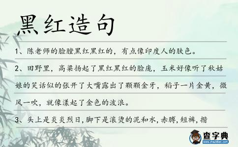 黑紅造句