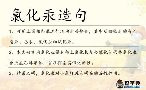 氯化汞造句