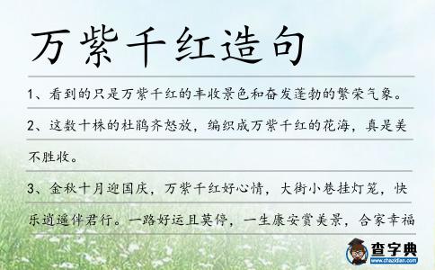 萬紫千紅造句