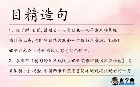 目精造句