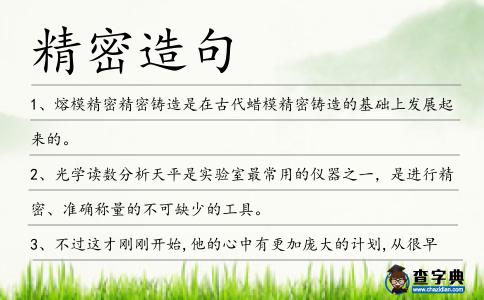 精密造句
