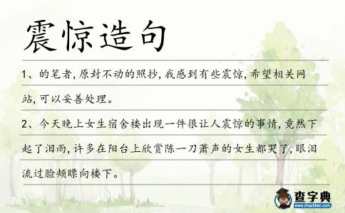 震驚造句