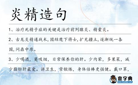 炎精造句