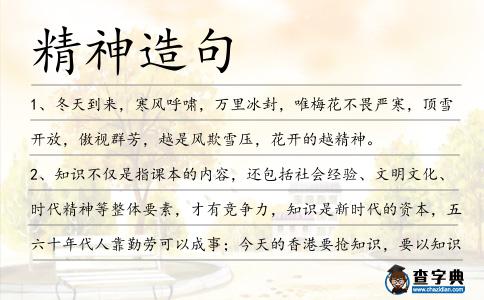 精神造句