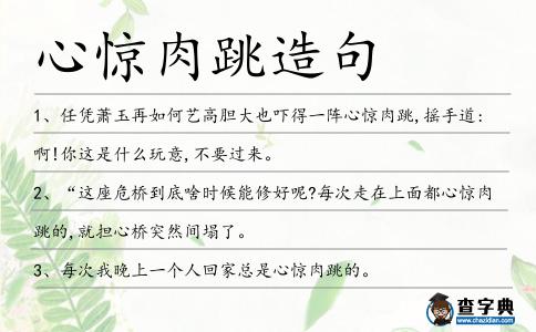 心驚肉跳造句