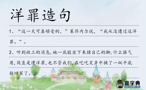 洋罪造句