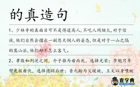 的真造句