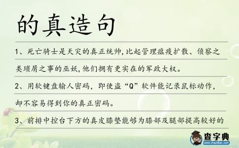 的真造句