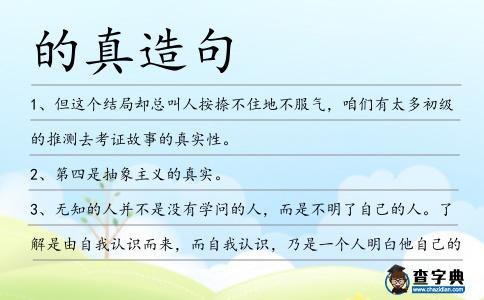 的真造句