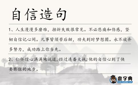 自信造句